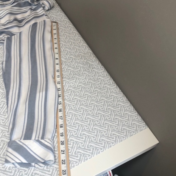 Sanctuary Tomboy Strip Shirt Roll Tab Sleeves Large - Picture 6 of 8